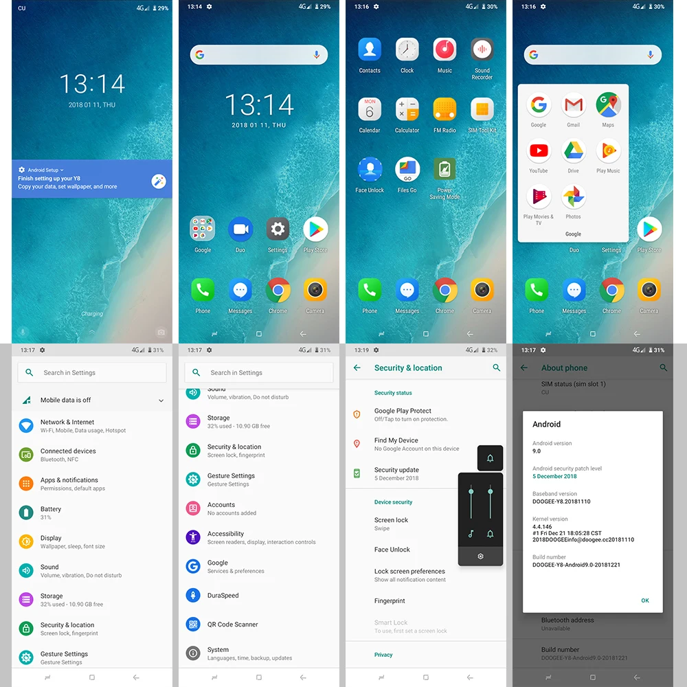 Смартфон DOOGEE Y8 Android 9 0 FDD LTE 6 1 дюйма 19:9 LTPS экран MTK6739 3 Гб RAM 16 ГБ ROM 3400 мАч две sim карты