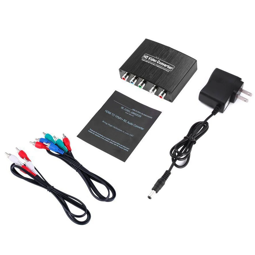 Компонентный к HDMI конвертер 5RCA компонент RGB YPbPr поддерживает 1080 P видео аудио