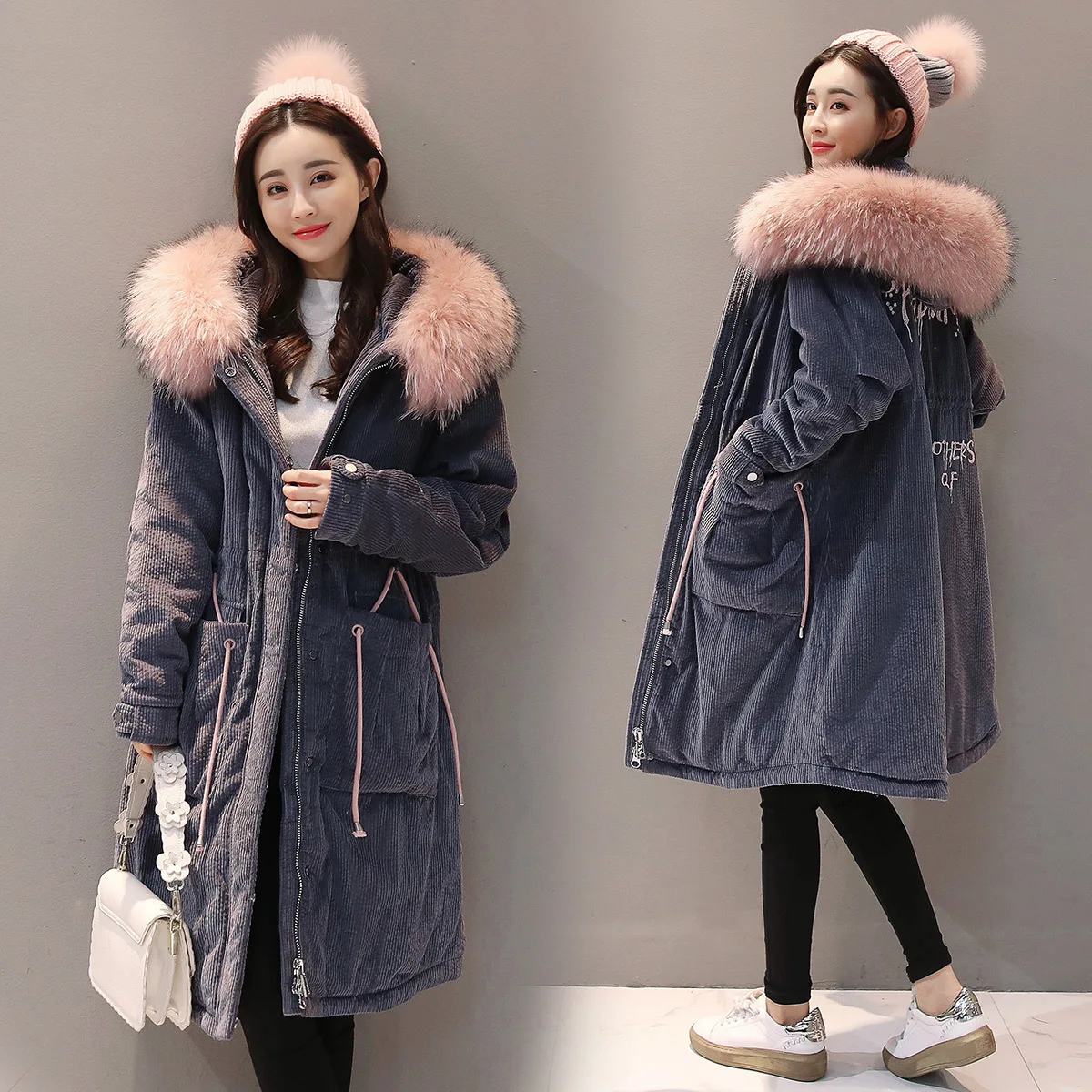 

2019 Rushed No Zipper Full Winter Clothes Korea Ma'am Cotton Girls Long Fund Heavy Seta Keep Warm Cotton-padded New Loose Coat