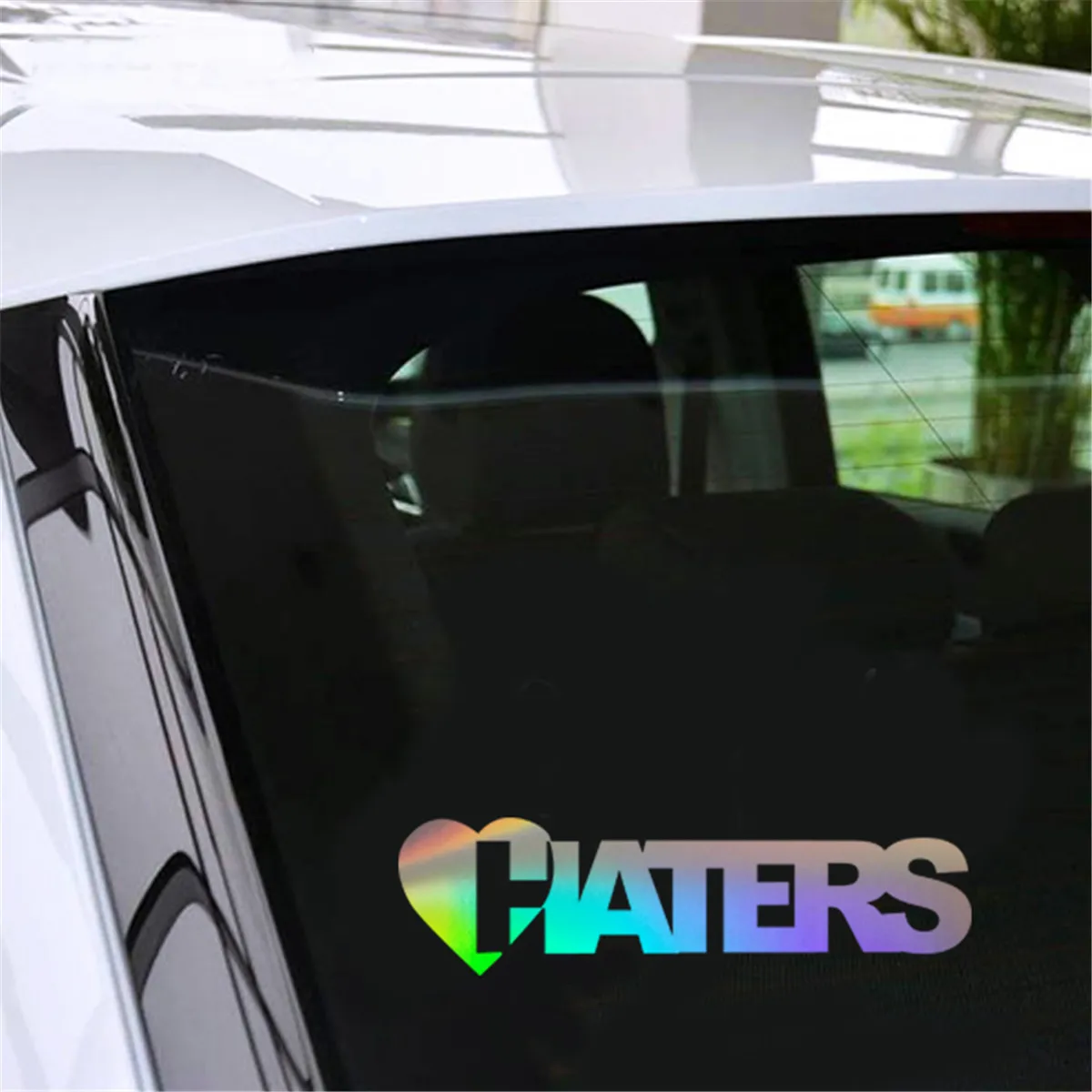 Наклейка на бампер с надписью LOVE HATERS|Наклейки автомобиль| |