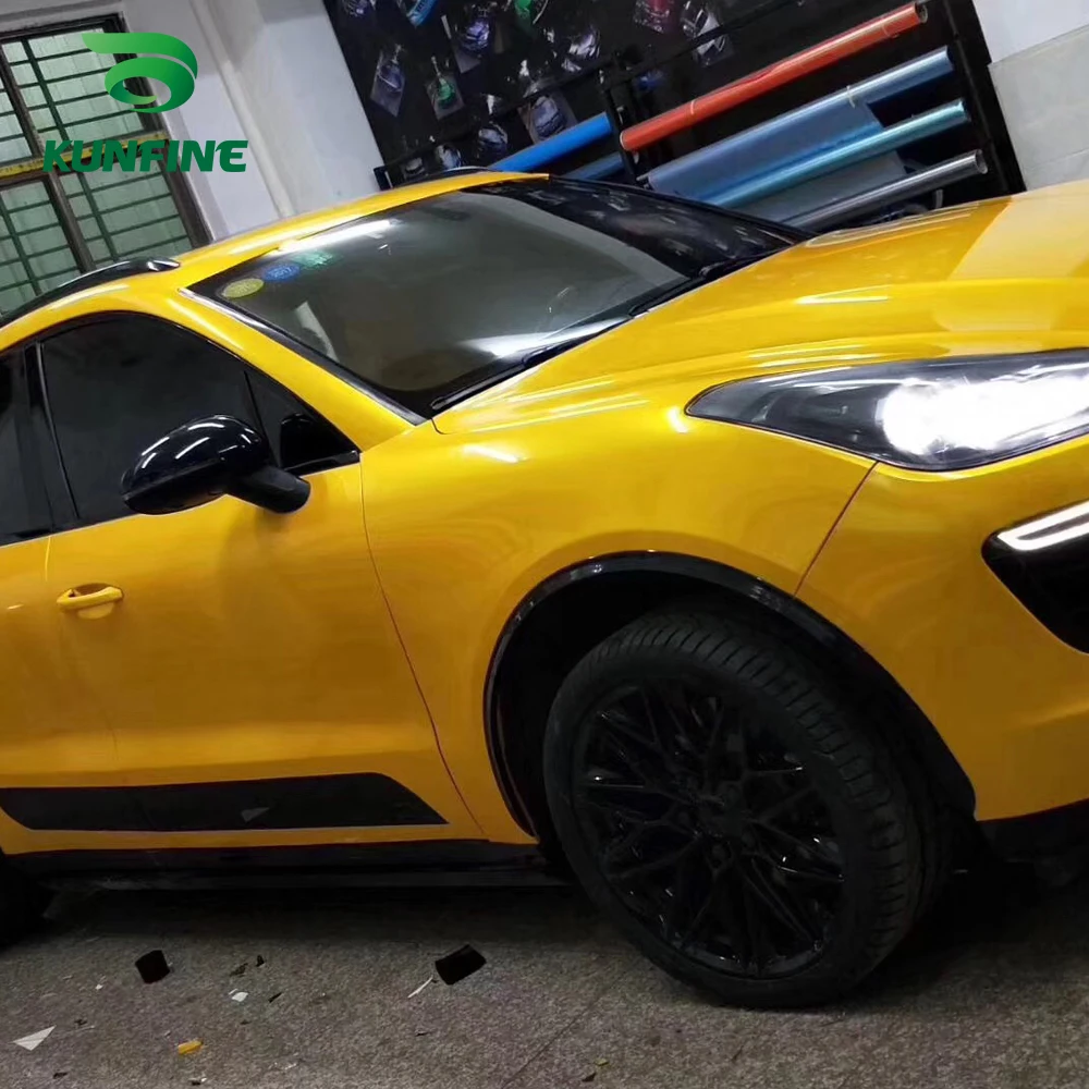 Автомобильный Стайлинг Wrap металлическая Кленовая желтая Автомобильная