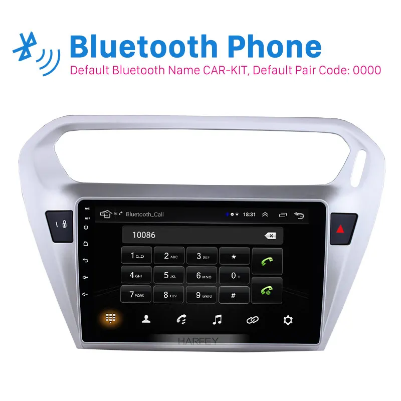 Harfey Сенсорное автомобильное радио Bluetooth Android 8 1 gps Navi для Citroen Elysee Peguot 301 2013 2015 TPMS DVR SD