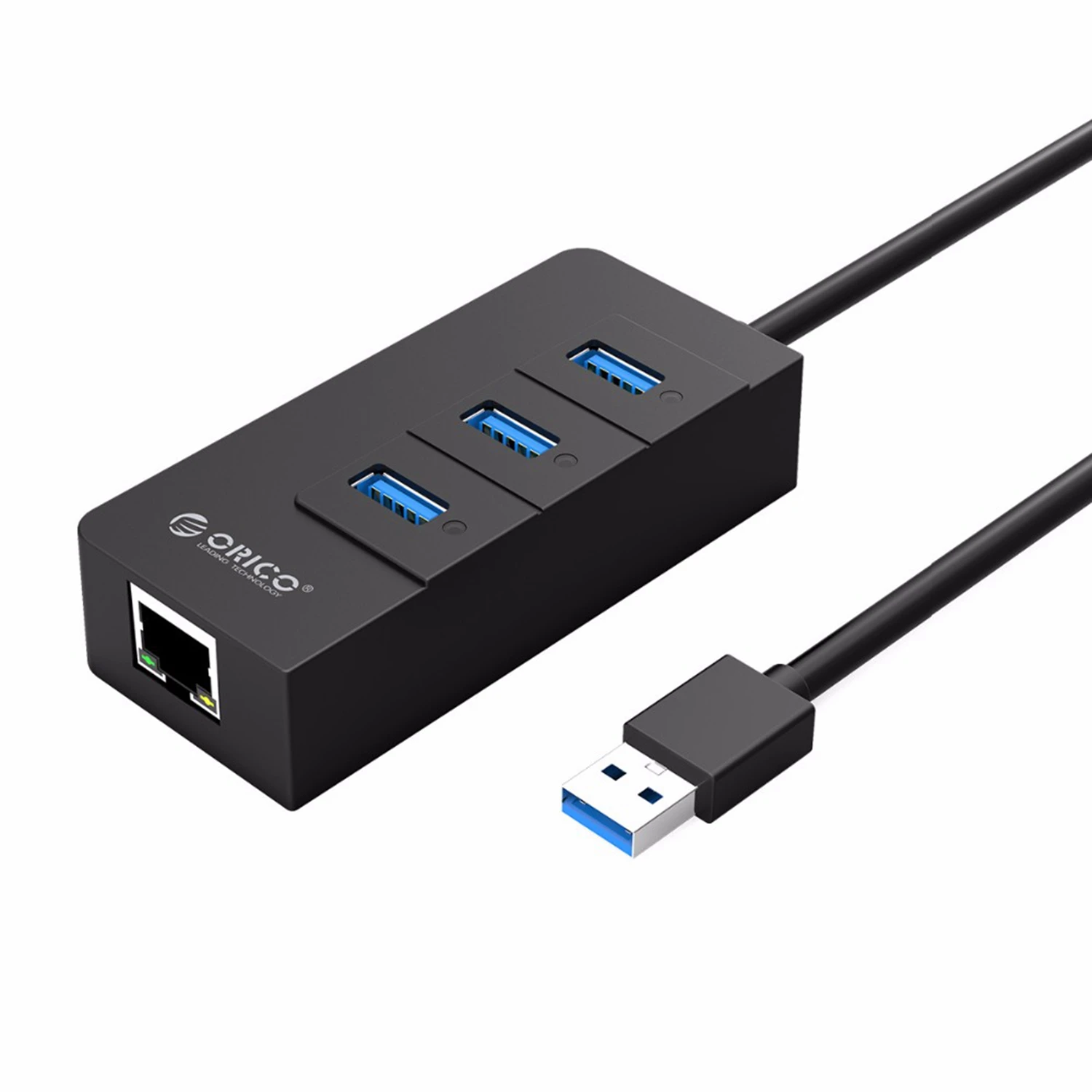 Orico Hr01 U3 3 порта супер скорость Usb3.0 концентратор сплиттер с внешней Rj45 гигабит