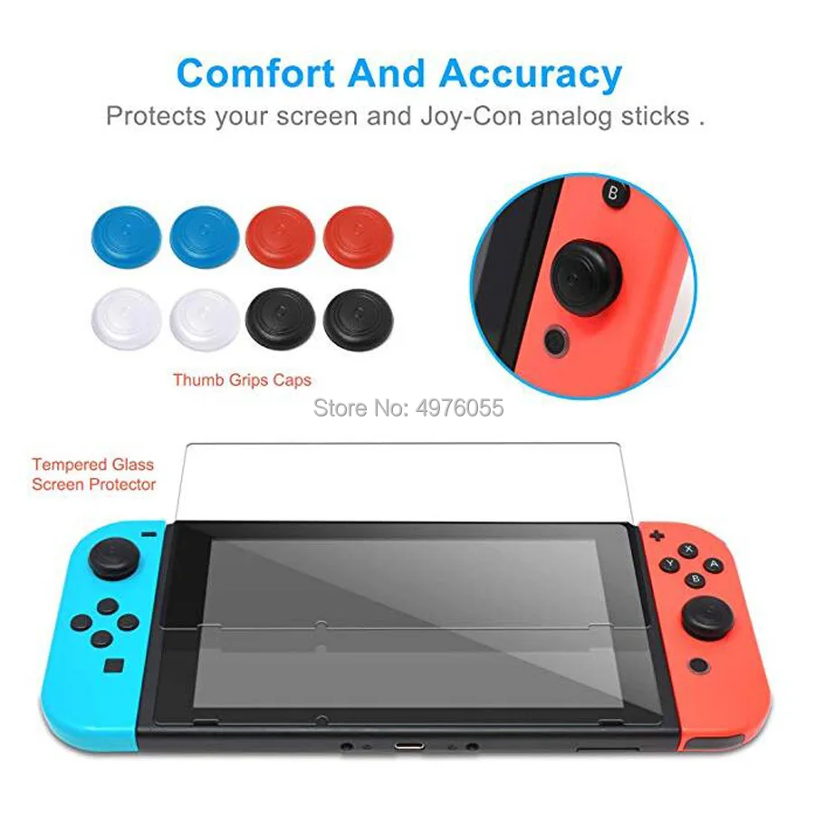 Для Nintendo Switch NS Console Crystal Hard Case Shell пленка из закаленного стекла и аналоговая Крышка