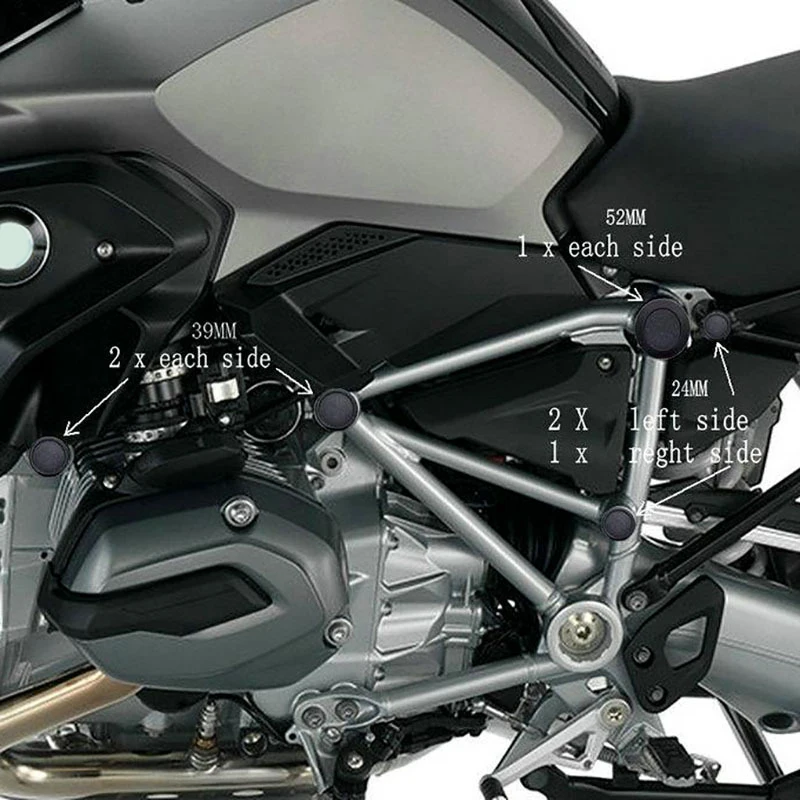 9 шт. Набор заглушек для R1200Gs Lc Adventure Adv 2017 2018 рамка Крышка отверстия затычки