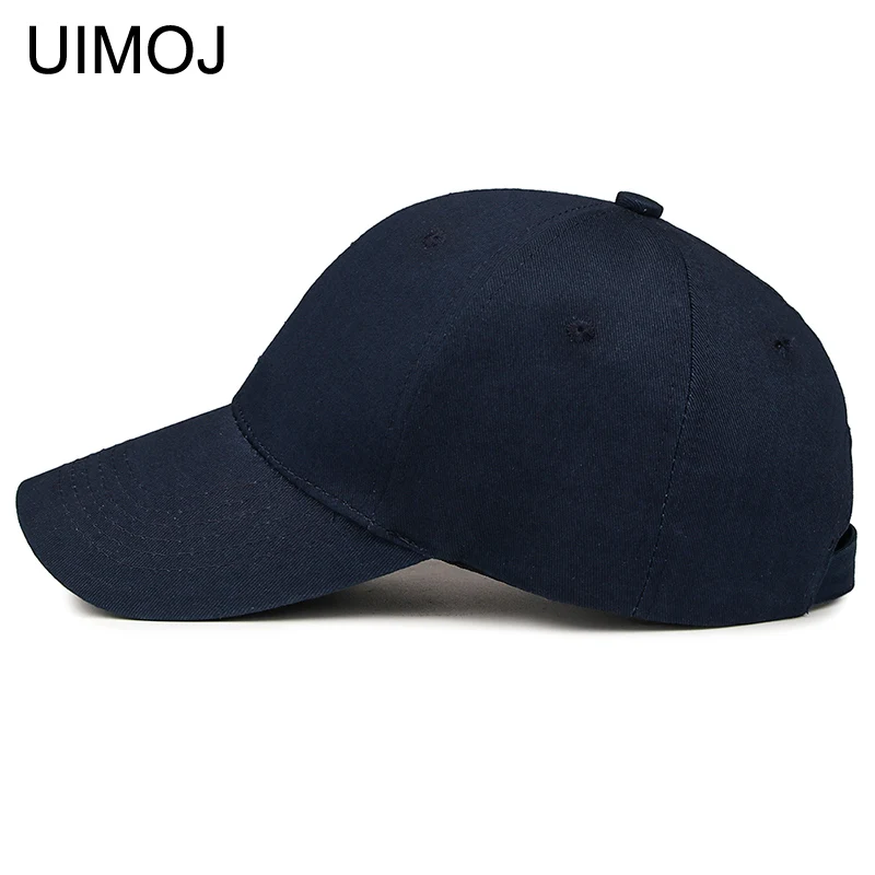 UIMOJ однотонные бейсболки для мужчин регулируемые кепки женщин модная