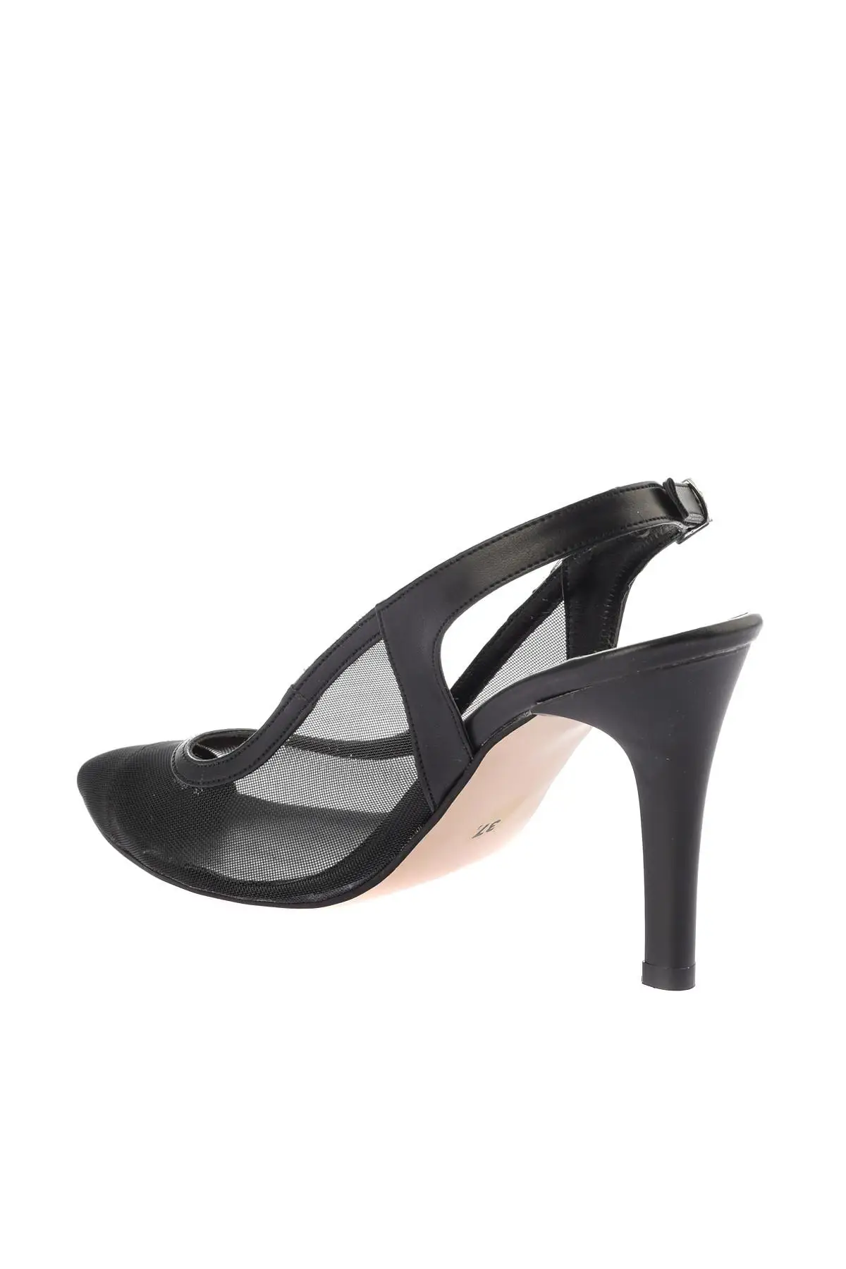 Trendyol Black Fishnet Women Heels Shoes TAKSS19GA0003 | Обувь