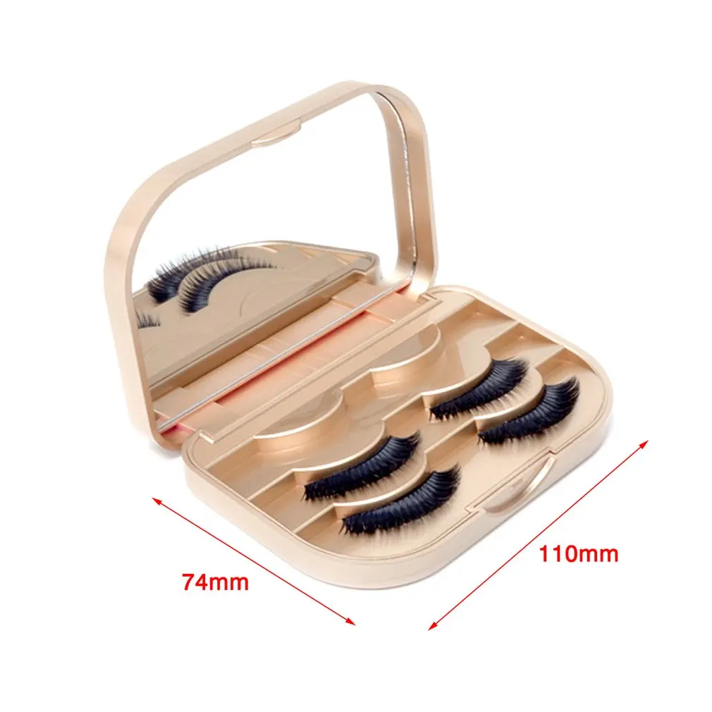 Portable Women False Eyelash Storage Box Dustproof Plastic Makeup Beauty Case | Дом и сад