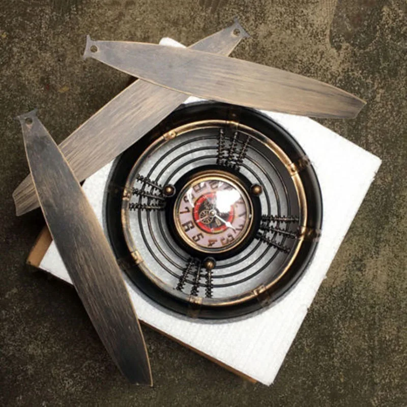 3 цвета промышленный воздушный Самолет Пропеллер Металл бесшумные настенные