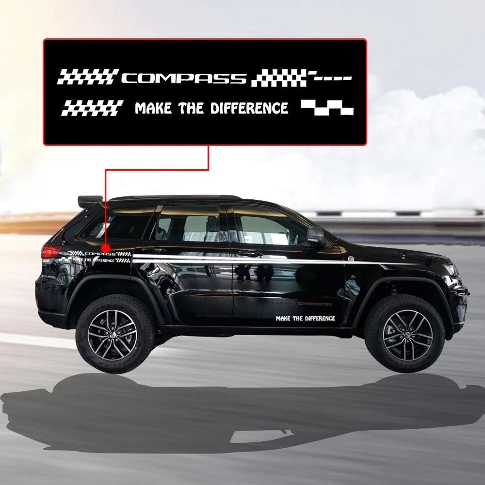 Автомобильные аксессуары для Jeep Compass Hatchback Sedan внедорожник боковая наклейка на