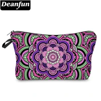 deanfun bright mandala cosmetic bag waterproof printing toiletry bag custom color for digital accessories 51466