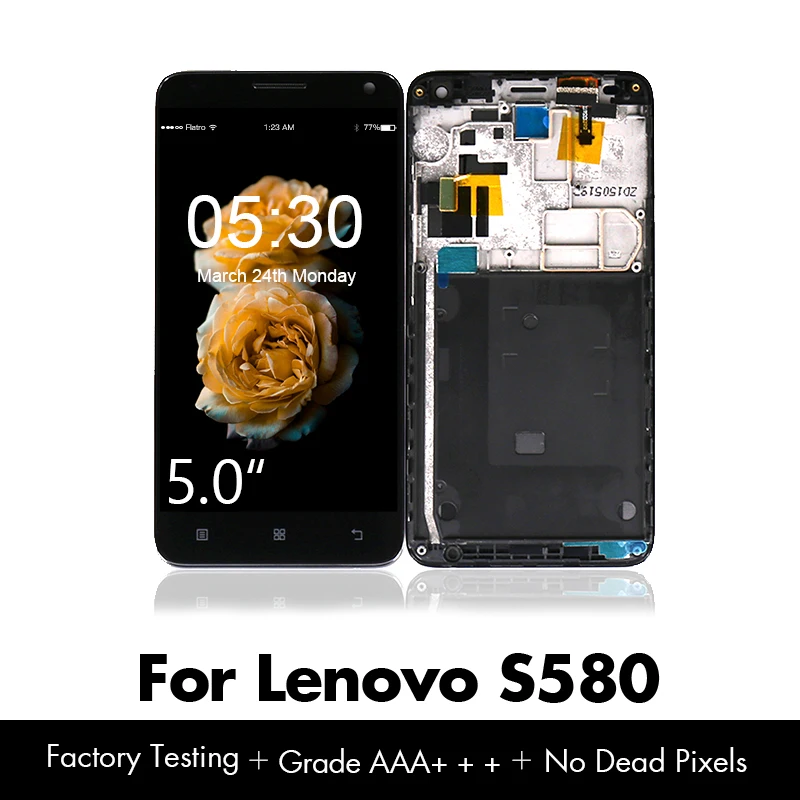 10 шт./лот для lenovo S580 Дисплей Сенсорный экран планшета ЖК дисплей с рамкой Полный