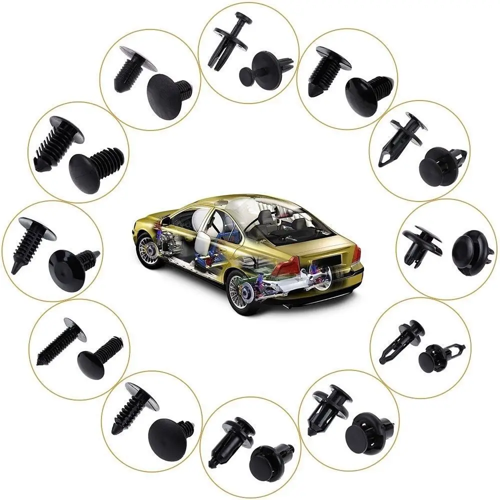 

330PCS 12Kind Mixed Auto Fastener Car Bumper Plastic Fixed Clamp Christmas Tree Barb Trunk Fixed Clip for BMW /G M /Ford /Toyota