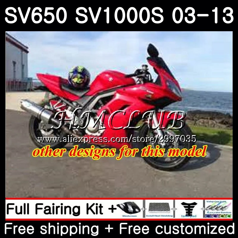 Глянцевый черный корпус для SUZUKI SV1000S SV650S 2008 2009 2010 2011 2013 44hc 10 SV 650 1000 S 650S 08 09 11