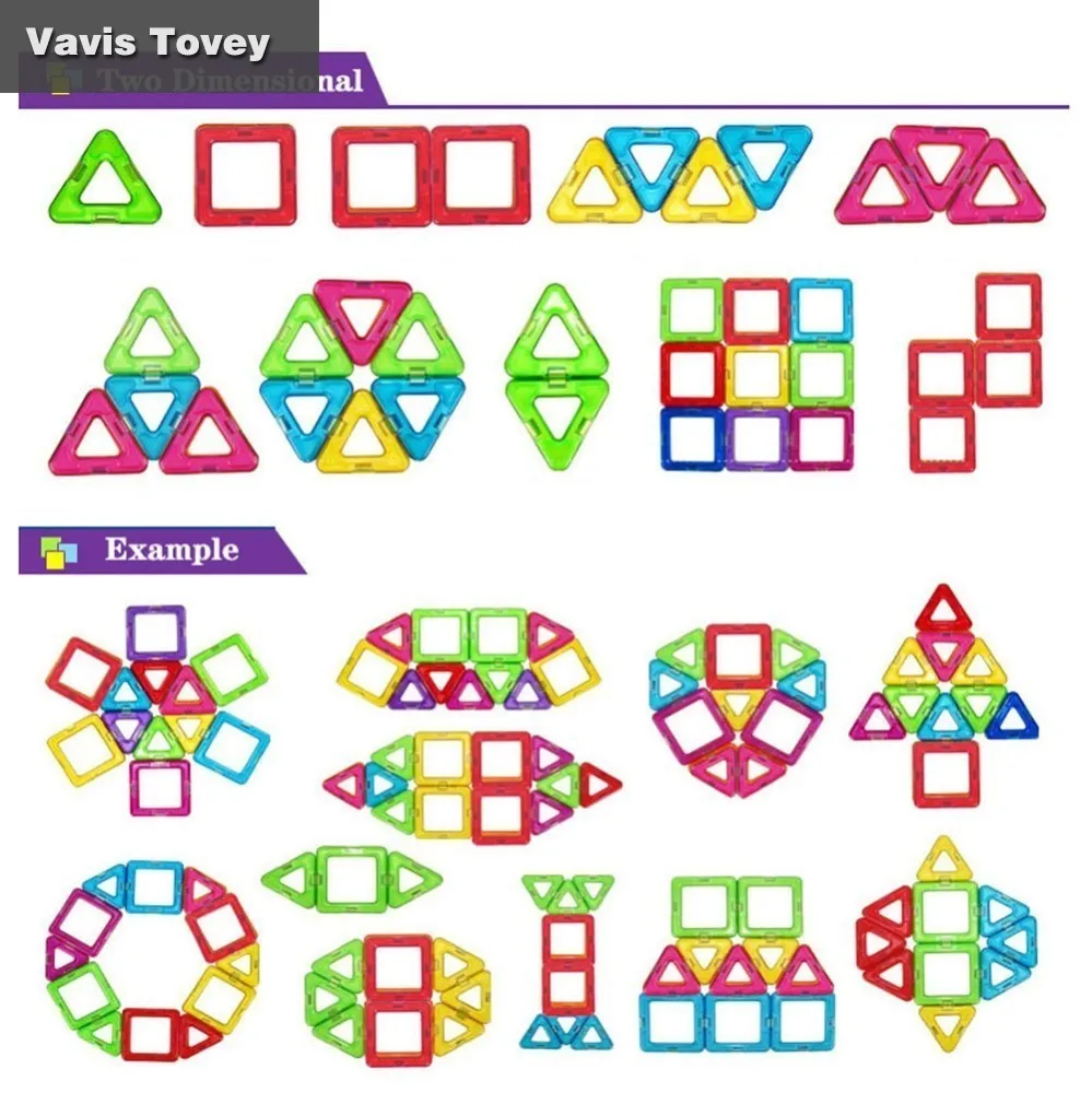 

Vavis Tovey magnetic piece assembling building blocks puzzle children creative DIY stationery boy girl gift