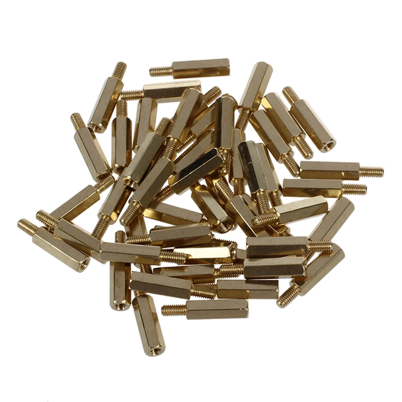 50 Pcs Screw PCB Stand-off Spacer Hex M3 Male x Female 15mm Length Hexagonal threaded spacers are ideal for mounting between |