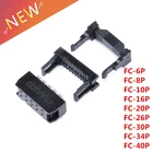 10 компл. Двухрядный шаг 2,54 мм разъем IDC 10-контактный кабель Разъем FC-6P FC-8P FC-10P FC-14P FC-16P до FC-40P разъем IDC 2x5 контактов