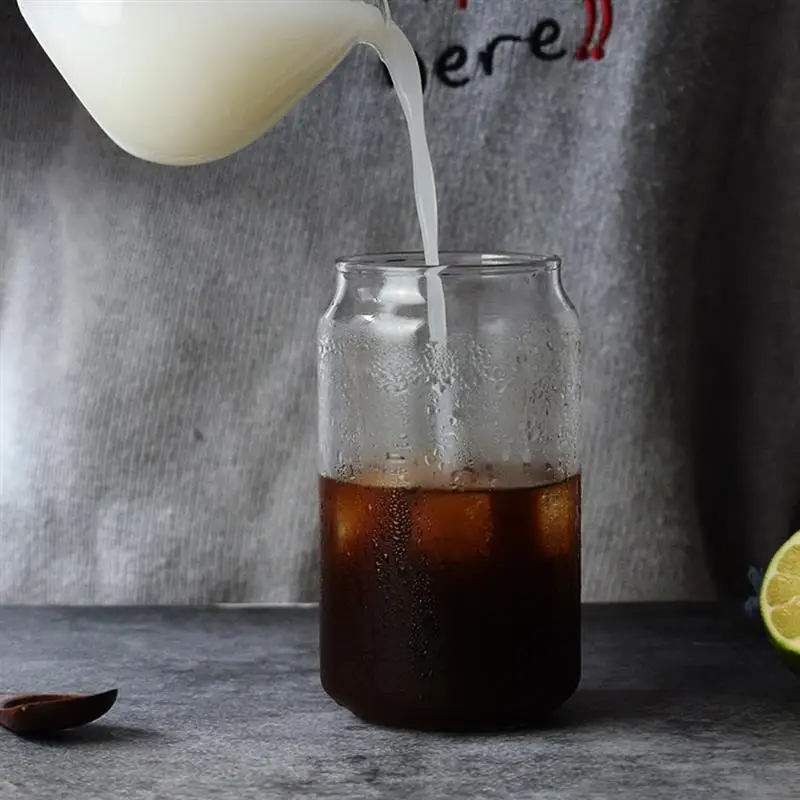 Креативная стеклянная кофейная кружка Cola для сока молока кофе с соломой