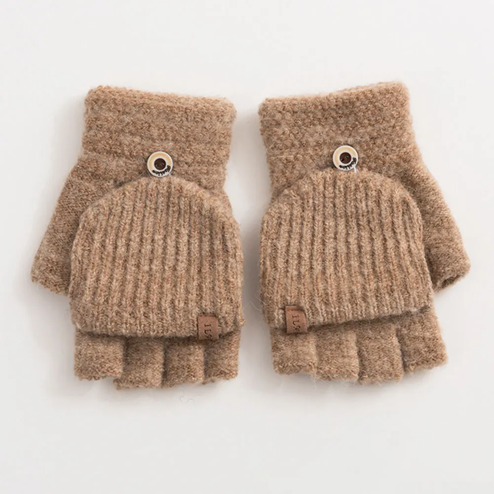 1 пара пуговиц вязаные без пальцев Открытый палец Мода Повседневная защита флип