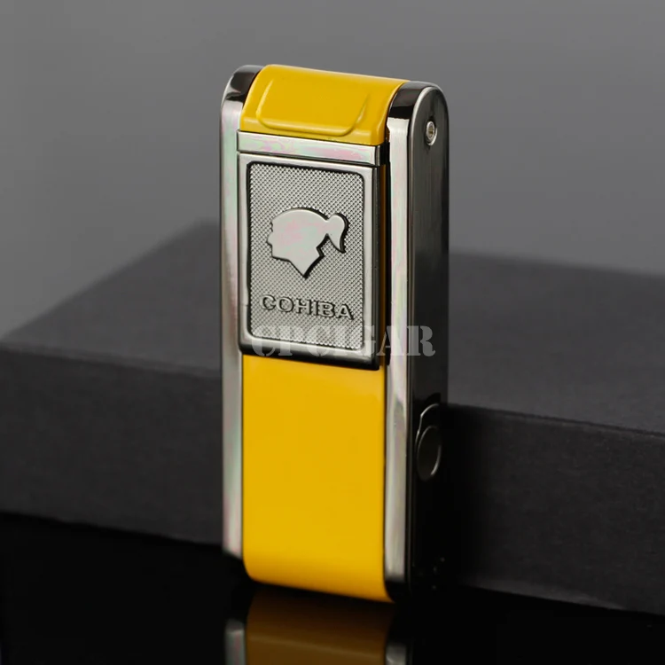 COHIBA аксессуары для сигар карманный размер металлический 2 Факел ветрозащитный