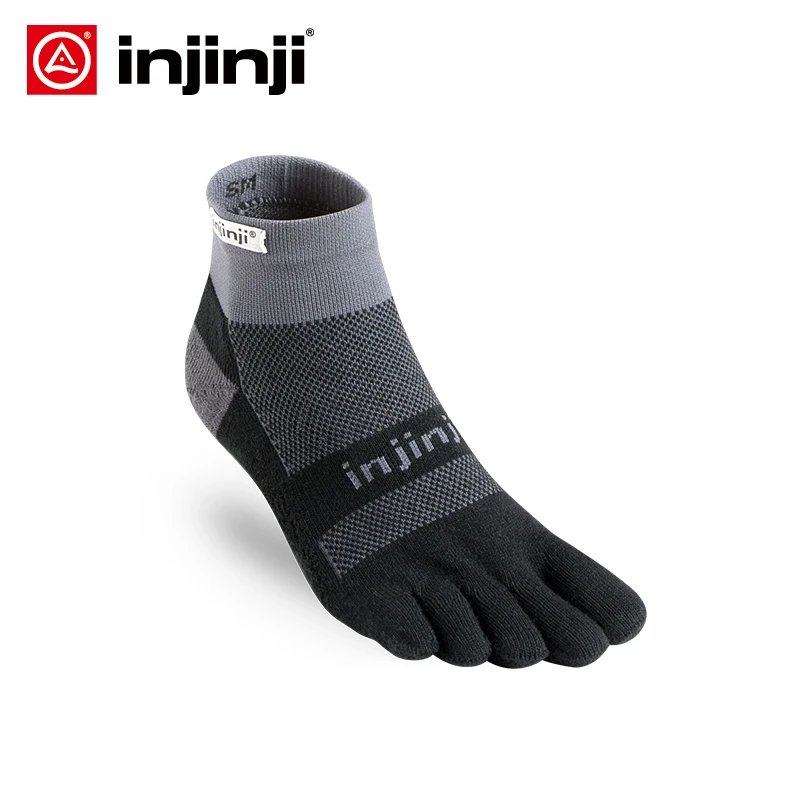 Велосипедные носки INJINJI с пятью пальцами среднего веса мини экипаж для бега