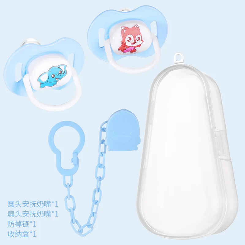 Baby Appease Nipple Suit Cartoon Silica Gel Chain Group Combine Dress Sleep Peacefully Play Mouth | Мать и ребенок
