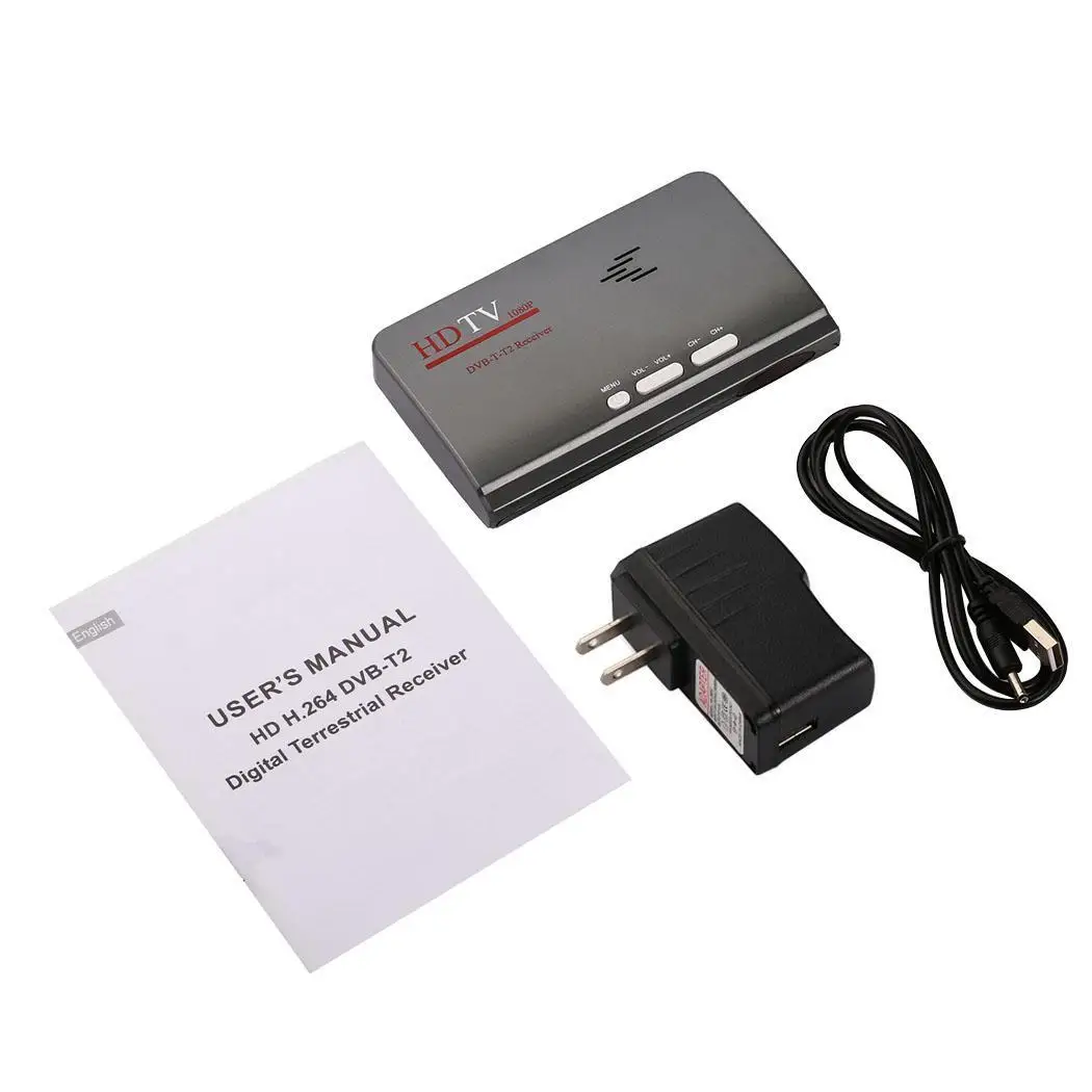 1080 P HD ТВ DVB T2 T AV к VGA бокс с usb Поддержка MPEG4 DC5V 1A для всех ЭЛТ и ЖК дисплей MAX.5W