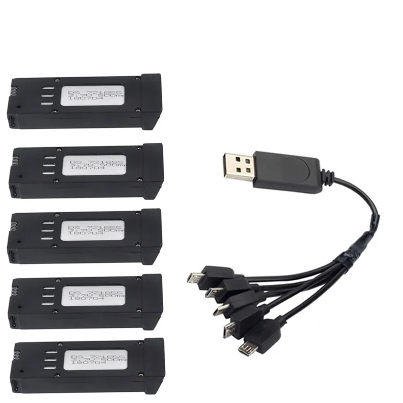 Original E58 JY019 S168 Battery 3.7V 500mah Spare Part 3.7v and 5Pcs USB Charger 500MAH Lipo For | Игрушки и хобби