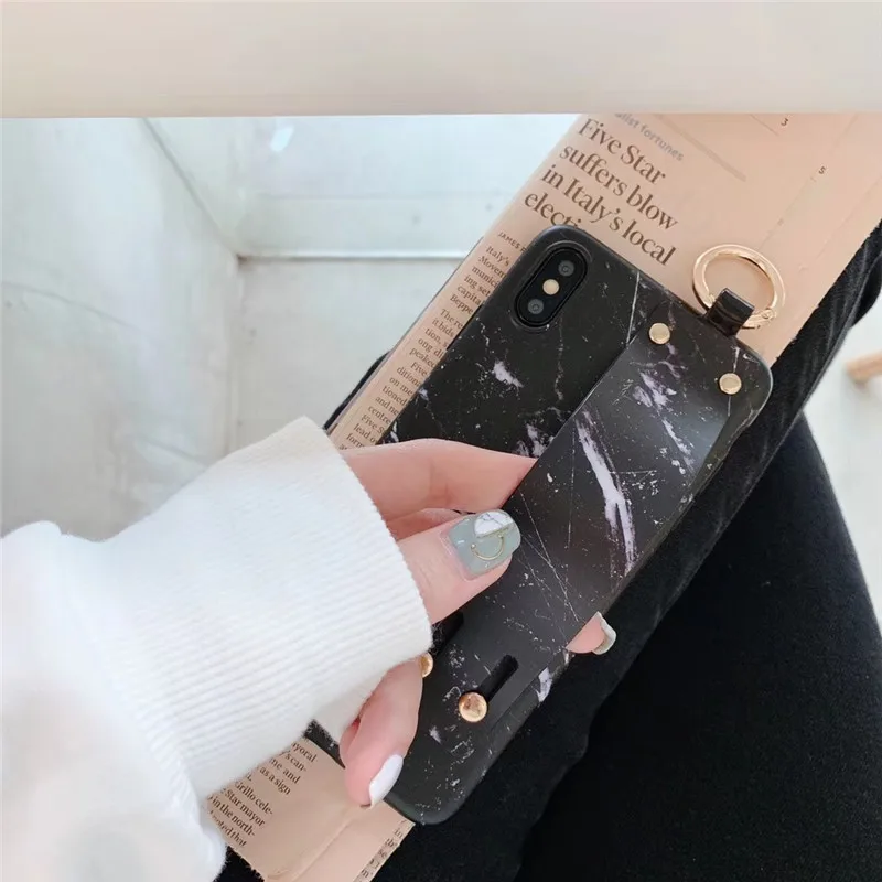 Ретро ремешок чехол для iPhone XS MAX X XR 6 S 7 8 Plus роскошные матовые Мрамор рисунком