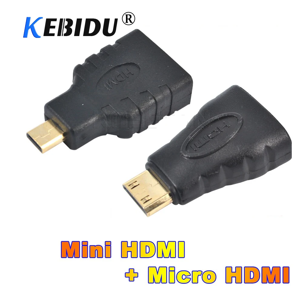 1080P HDMI-совместимый с Micro + 2 шт. конвертер позолоченным HD удлинителем адаптер