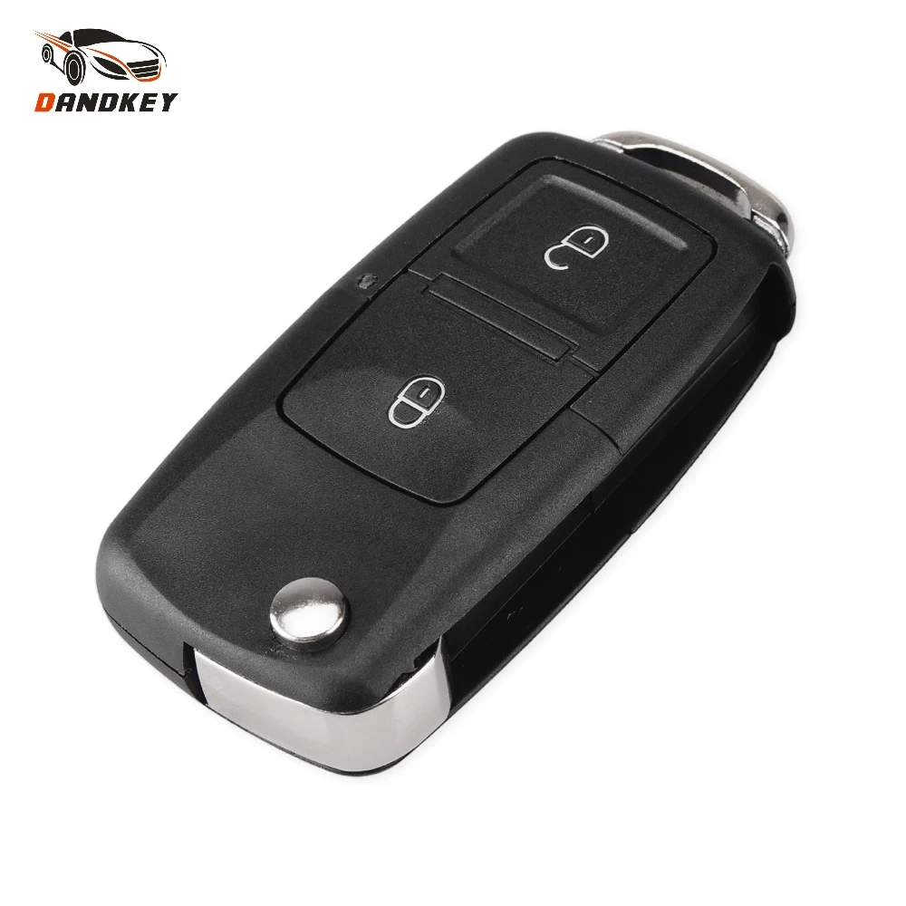 Dandkey раскладной чехол для ключей 2 кнопки Volkswagen VW MK4 Bora Golf 4 5 6 Passat Polo камера Touran No