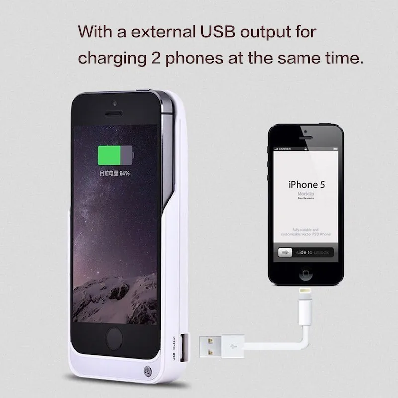 Внешний внешний аккумулятор 4200 мА/ч чехол для зарядки IPhone 5 S 5S SE телефона |