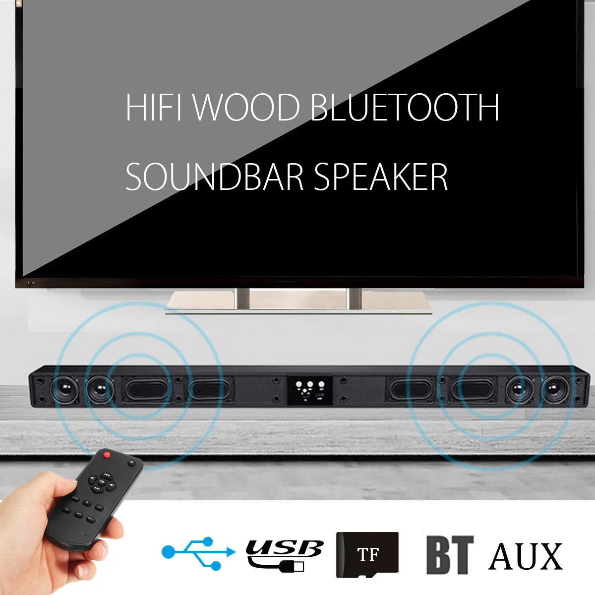 Беспроводной bluetooth саундбар 4 звуковых сигнала Hi Fi 5 1 звуковая панель виртуальный