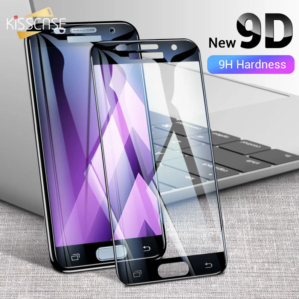 KISSCASE 9D закаленное Стекло на для samsung Galaxy A5 A7 A3 J5 J3 J7 2016 2017 A510 A520 полный Чехол Экран