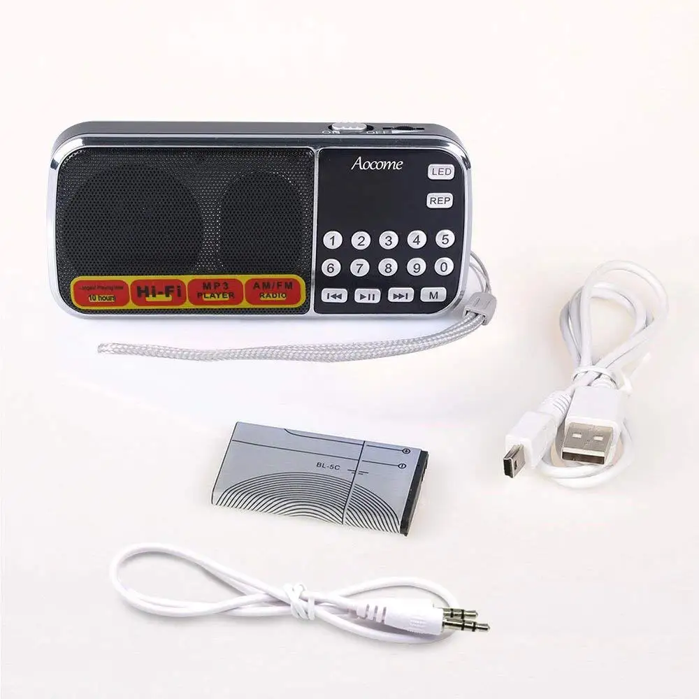 Портативный динамик s с мини AM FM цифровое радио Ретро приемник плеер Micro SD TF USB