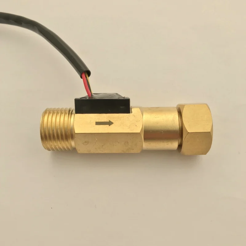 USC-HS21TF Ultisolar Hall Effect Flow Sensor Water 1-30L/min BSP G1/2&quot Threaded End 1% Repeat error Turbine flowmeter with Union |