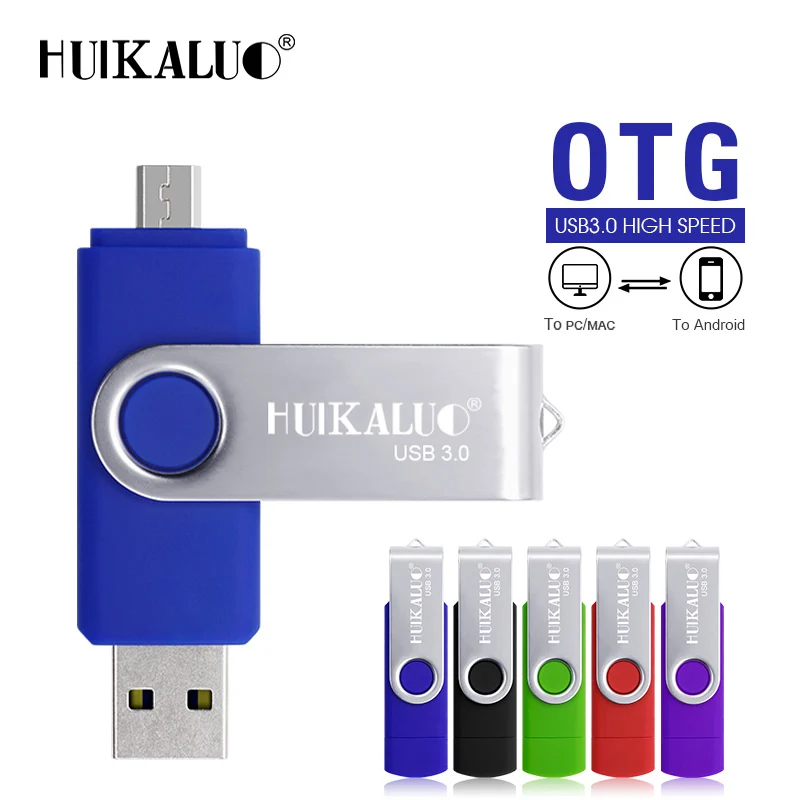 Huikaluo цветной портативный флеш накопитель USB 3 0 OTG 128 Гб 64 ГБ 32 16 Флэшка