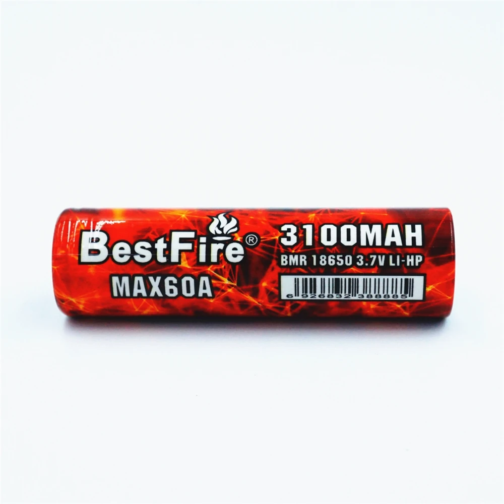 2 шт. BESTFIRE IMR18650 3100 мАч 60A плоский верх перезаряжаемый литиевый аккумулятор для ECIG