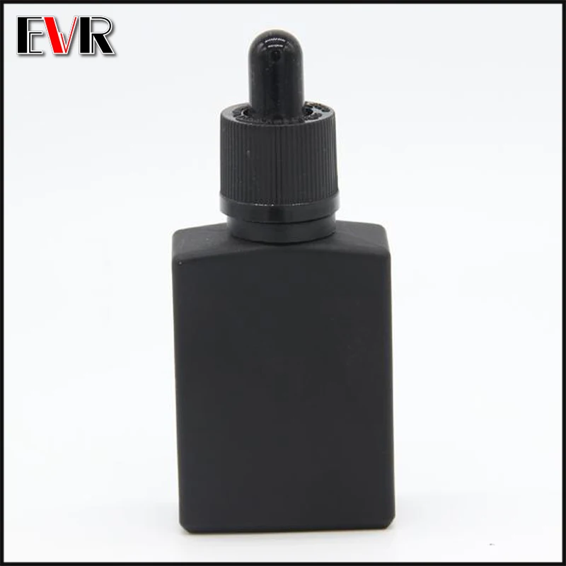 200/lot wholesale 1oz transparent black rectangular glass dropper bottle 30ml CBD VAPE oil with chlid resistant cap | Красота и