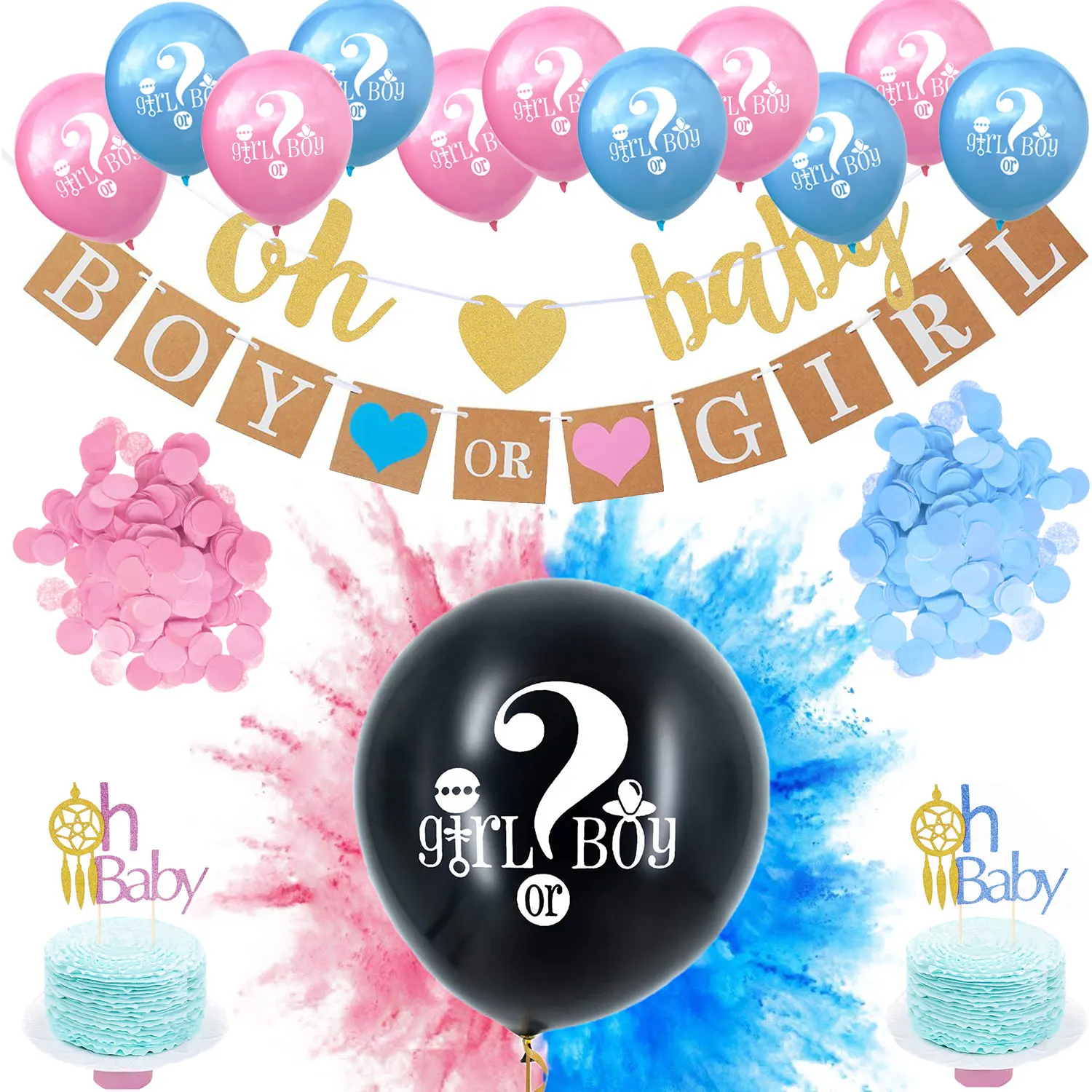 AMAWILL 12 шт./лот Oh Baby Shower украшения Пол раскрыть вечерние это Покупаете ли вы для