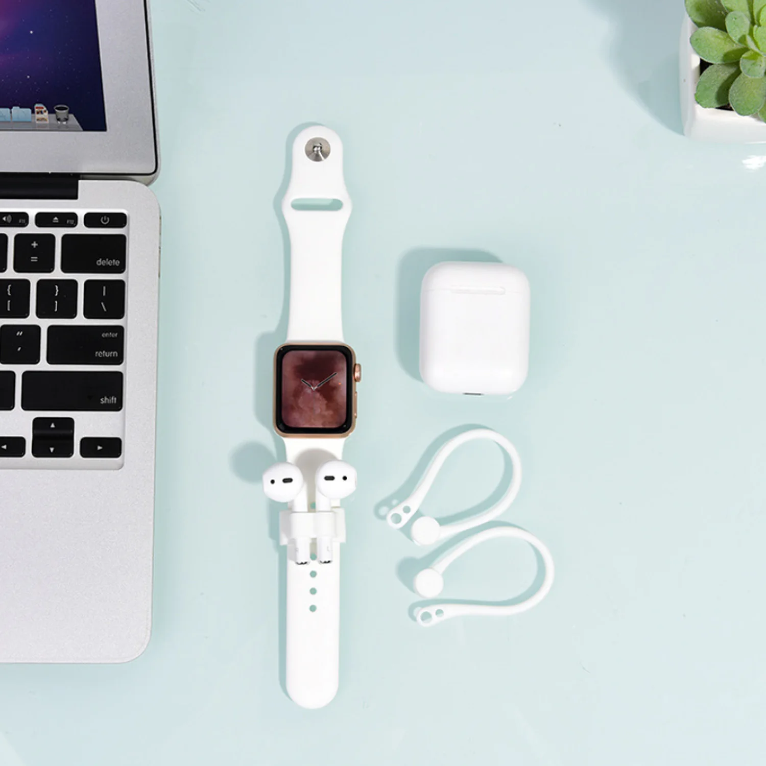 Vococal ушные крючки Анти потери с держателем для часов Apple AirPods 1 2 Air Pods Беспроводные