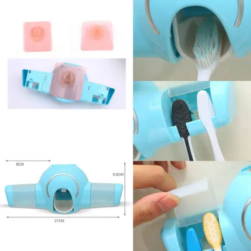Автоматический Дозатор зубной пасты + 4 держателя для зубных щеток|Диспенсеры