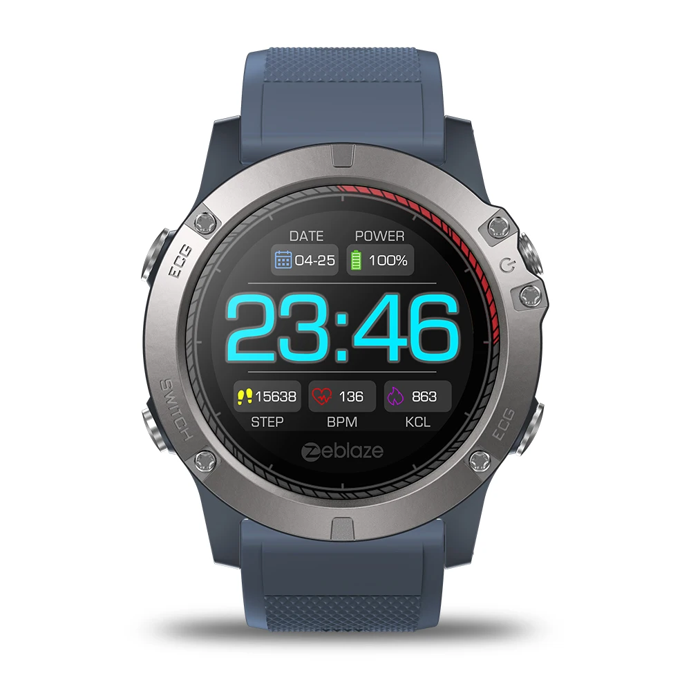 Zeblaze VIBE 3 ЭКГ часы GREENCELL Heart Rate Instant ECG Activity Run Route Tracking Sleep Monitor умные для мужчин и