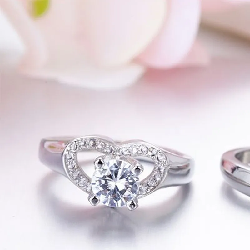 Новинка 2 шт./компл. Циркон прополка кольца для женщин Серебряный Цвет Кристалл