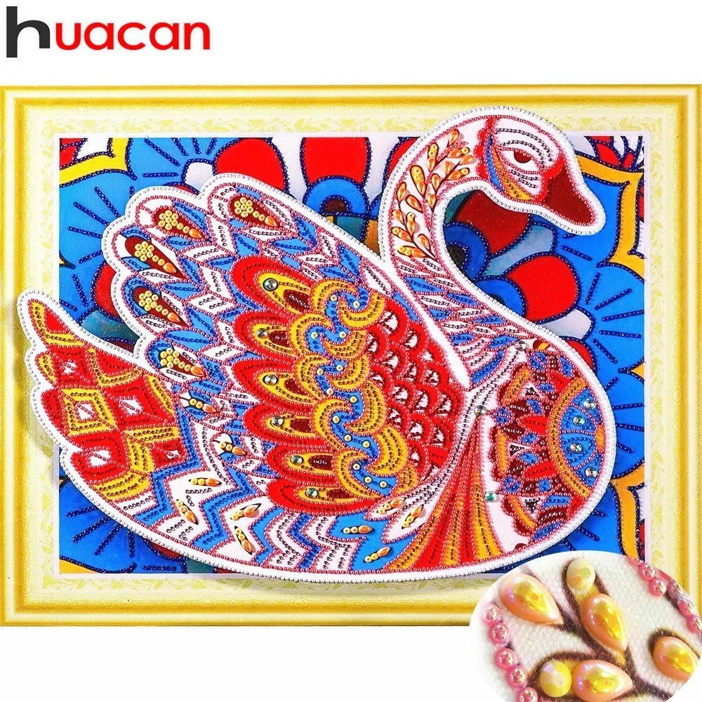 HUACAN специальная форма алмазная краска с лебедем Diy Краска алмазным животным