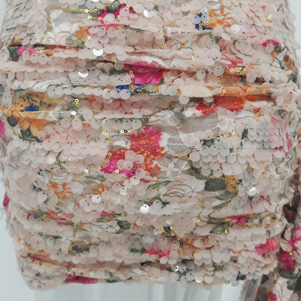 Karlofea офисные женские облегающие платья с запахом пикантные рюшами блестками