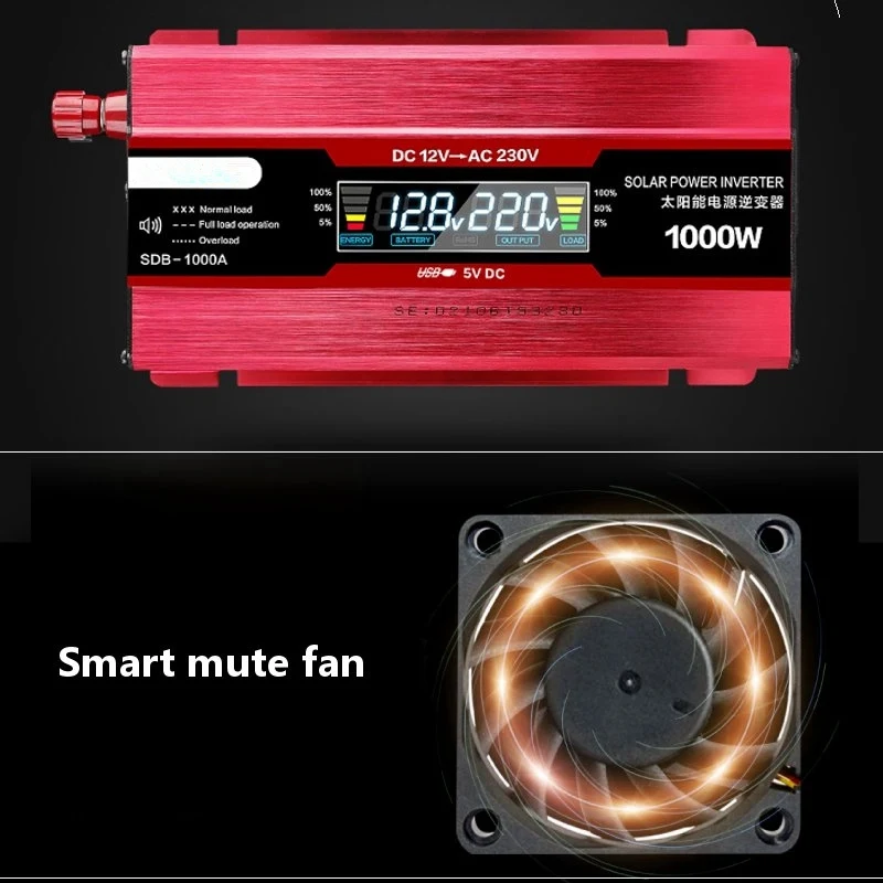 Новое поступление 1000 Вт автомобильный инвертор с цифровым Дисплей USB 12 V