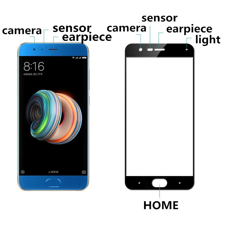 Полное покрытие закаленное стекло для сяо mi note 3 Note3 экран защитный дюймов 5