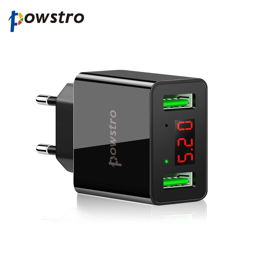Универсальное зарядное устройство с 2 USB портами LED интеллигентая (ый) Цифровое