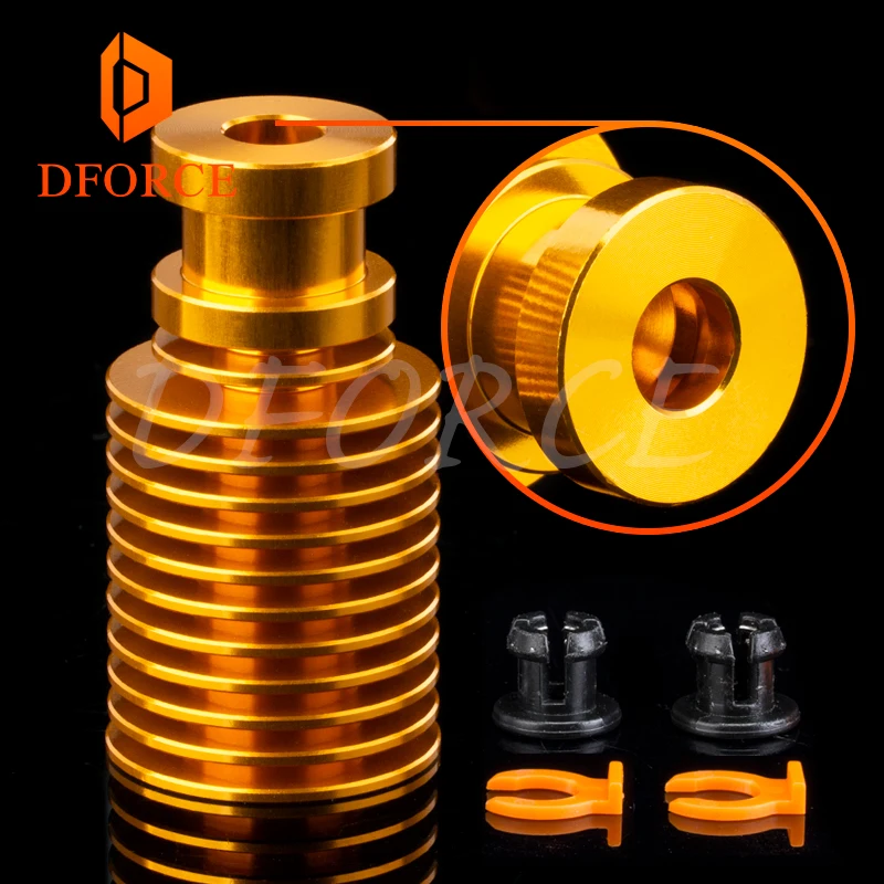 DFORCE высокое качество изготовление на заказ Золотой радиатор hotend V6 сопло J